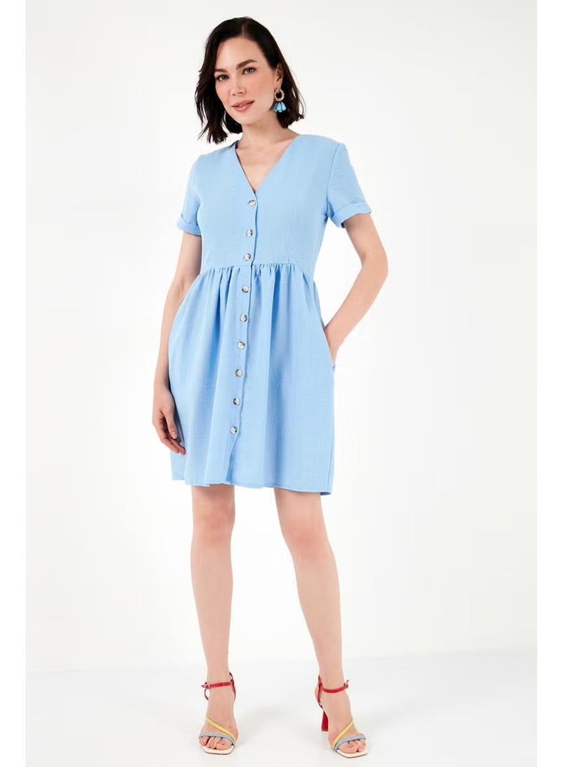 Lela Button-Down Mini Dress - Image 3